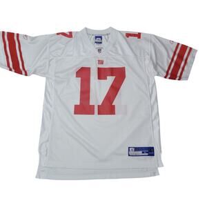 VTG New York Giants Jersey Larg White Red NFL Football Plaxico Burress 17 Reebok
